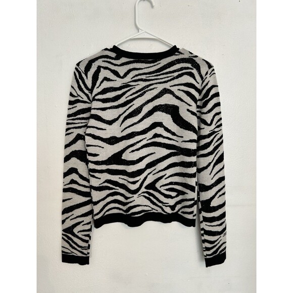 Alice + Olivia Womens Connie Embellished Knit Crew Neck Pullover Sweater Size Sm - Picture 2 of 6